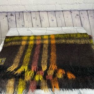 Vintage Royal Scot Mohair plaid blanket.